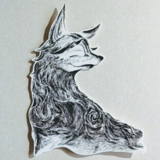 ステッカー「おおかみ -pen-」