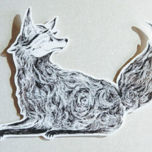 ステッカー「おおかみ-pen02-」